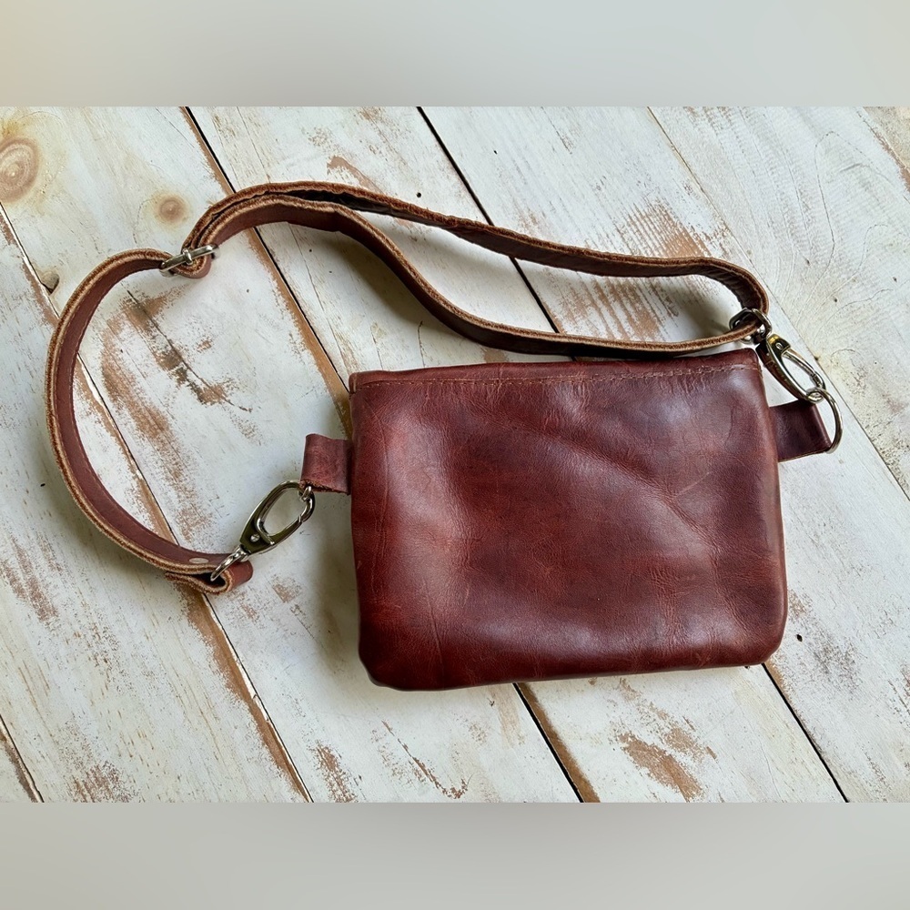 SABRA & SAND handcrafted leather crossbody bag leather boho minimalist purse EUC - Picture 4 of 15